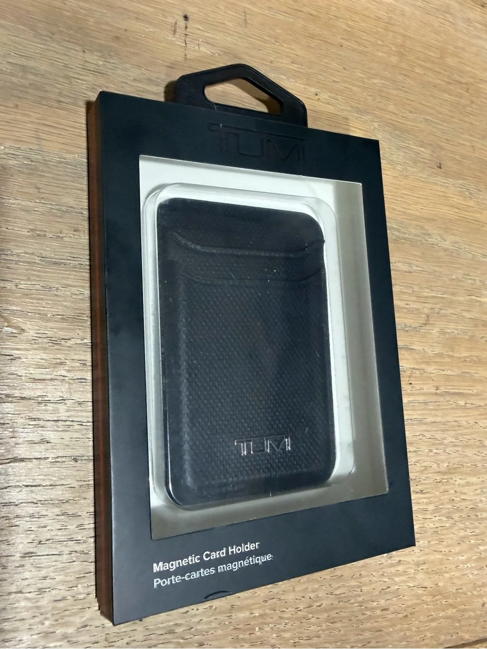 Tumi Black Leather Card Holder MagSafe